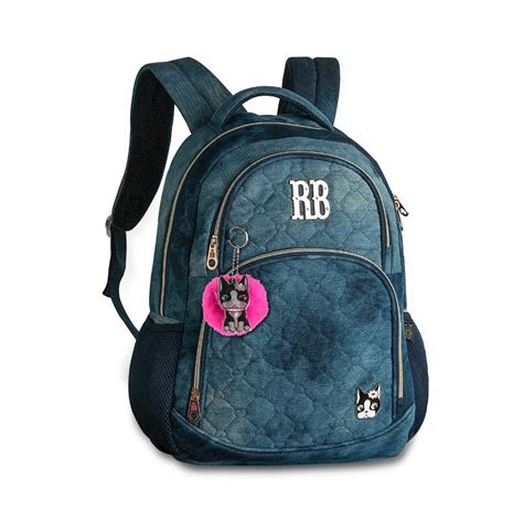 Kit Mochila Lancheira Jeans Escolar Juvenil Rebecca Bonbon R 250 00