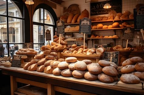 Boulangerie Diff Rents Types De Pains Frais Sur Les Tag Res D Une