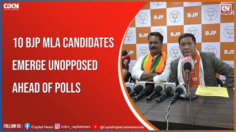 10 Bjp Mla Candidates Emerge Unopposed Ahead Of Polls Youtube