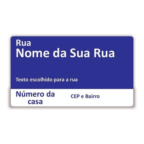 Placa De Rua Personalizada 33 Cm X 20 Cm Submarino