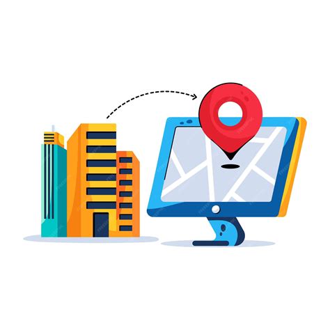 Premium Vector | Trendy flat icon of digital map