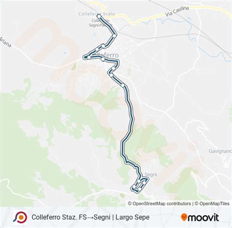 Linea Cotral Orari Fermate E Mappe Colleferro Staz Fssegni