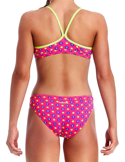 Funkita Girls Daisy Dots Racerback Two Piece Bikini Set Belle