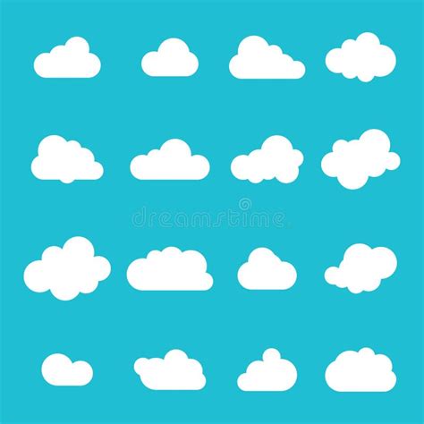 Cloud Icon Sky Clouds Set Cloud Set Stock Vector Illustration Of