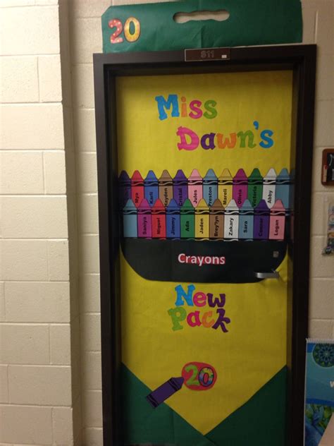 Crayon Decorative Door Preschool Door Preschool Classroom Decor