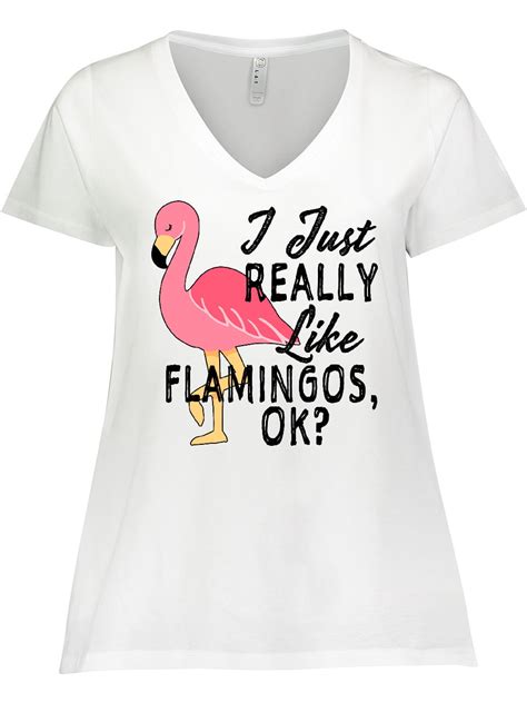 Inktastic I Just Really Like Flamingos Ok With Pink Flamingo Womens