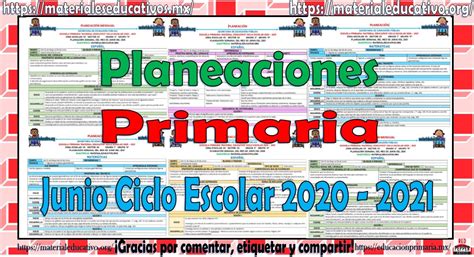 Planeaciones Mes De Junio Todos Los Grados Material Educativo Primaria Hot Sex Picture