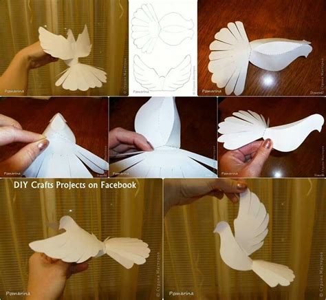 Diy Dove And Template Paper Crafts Bird Crafts Origami Dove