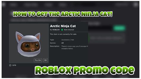 How To Get The Arctic Ninja Cat Roblox Promo Codes Youtube