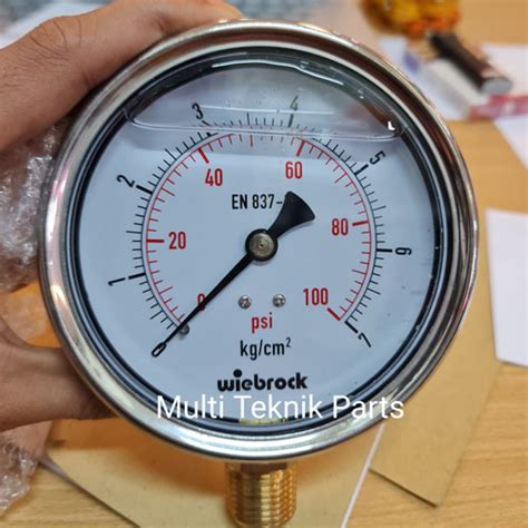 Jual Pressure Gauge Raket Stainless Kuningan 4 Inch 7 Kg Bar 100 Psi