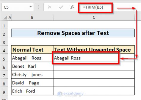 How To Remove Space In Excel After Text 6 Quick Ways Exceldemy