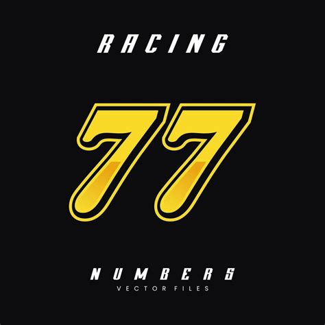 Racing Number 77 Vector Design Template 27970358 Vector Art at Vecteezy