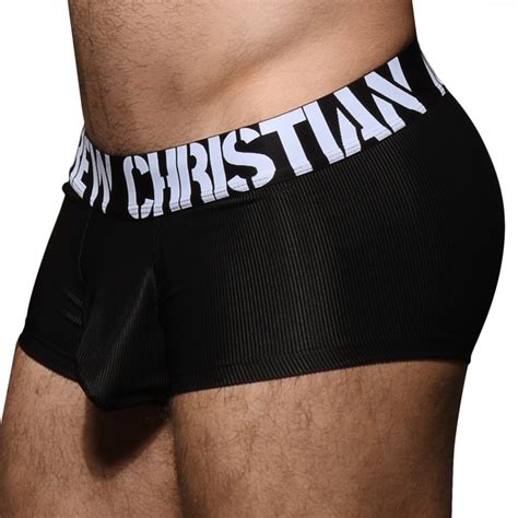 Andrew Christian Almost Naked Power Rib Trunks Black Inderwear