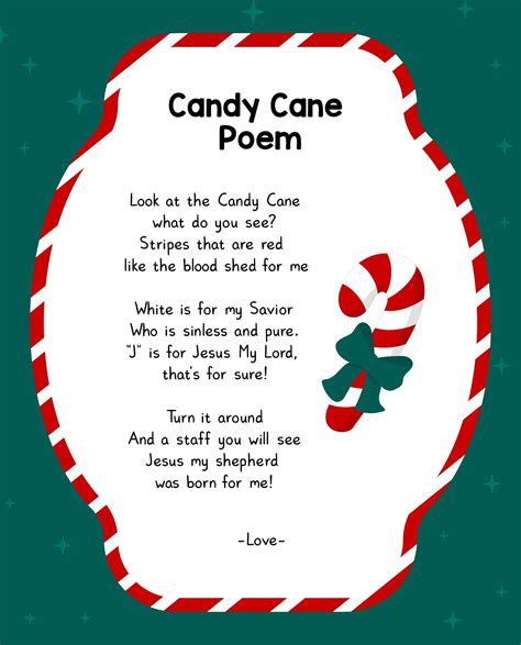 Christmas Candy Cane Jesus Poem Candy Cane Poem Christmas Poems Christmas Sunday School