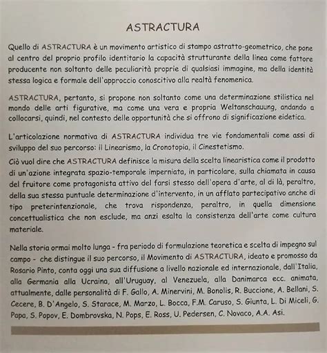 RosarydelsudArt News ASTRACTURA MOSTRA DI OPERE ALLA PINACOTECA DI