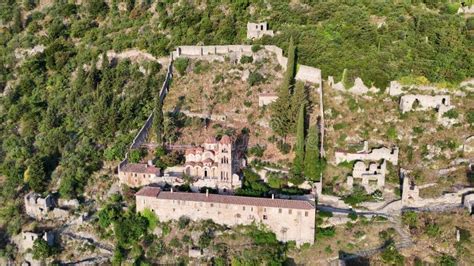 Part Of The Byzantine Archaeological Site Of Mystras In Peloponnese