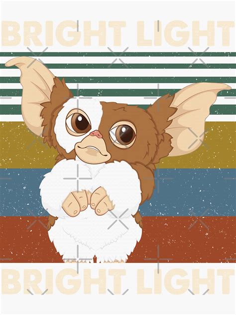 Bright Light Vintage Gremlin Lovers Movie Gizmo Sticker By Cwqszc