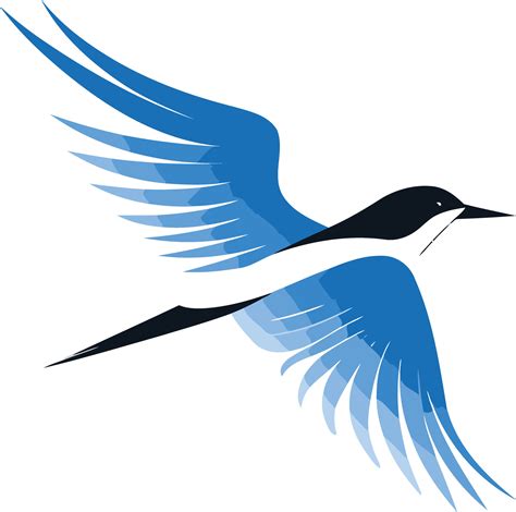 Abstract Blue Bird Logo Perfect For Businesses Seeking A Symbol Of