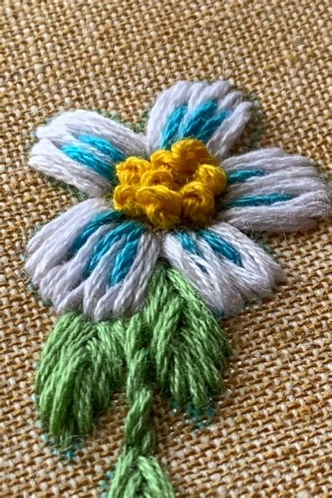 How To Embroider Flowers Step By Step