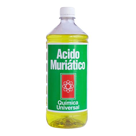 Ácido Muriático 1 Litro - Ácido Muriático 1 Litro Química Universal - Distribuidora Manzano