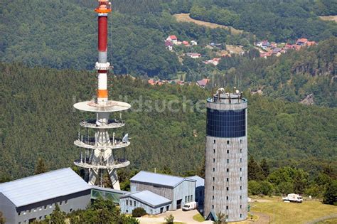 Brotterode Von Oben Funkturm Und Sendeanlage Auf Der Kuppe Des