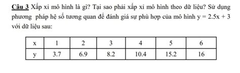 Câu 3 Xấp xỉ mô hình là gì? Tại sao phải xấp xỉ mô hình theo dữ liệu? Sử dụng phương pháp hệ số ...