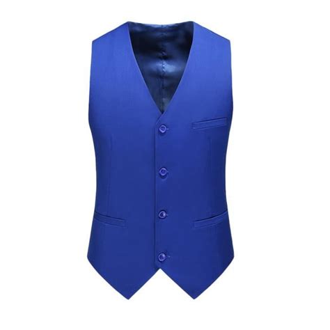 Homme Gilet De Costume Slim Fit Mariage Fête Formel Business Gilets Costume Classique Col En V