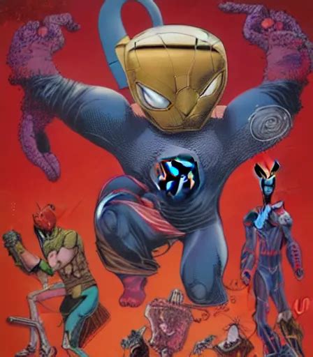 Tim Burtons Style Avengers By Alex Pardee And Nekro Stable Diffusion