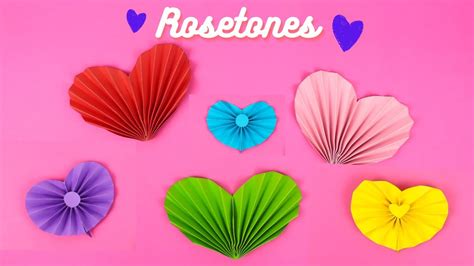 Rosetones De Papel En Forma De Coraz N Formas De Hacerlos