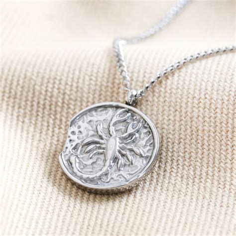 Stainless Steel Scorpio Pendant Necklace Lisa Angel