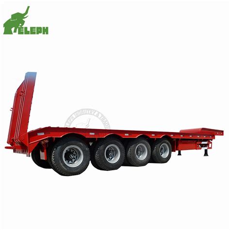 Multi Axle 2 Lines 4 Axles Hydraulic Boat Trailer Low Bed Trailer Heavy