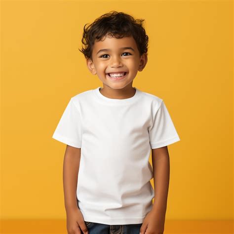 Premium Photo A Boy In A Casual Style On Yellow Background