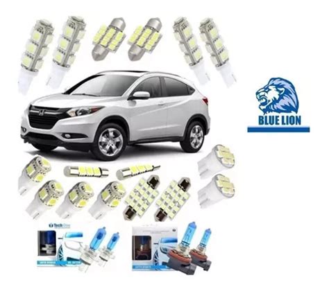 Kit Lampadas Led Super Branca Farol Milha Honda Hrv Techone