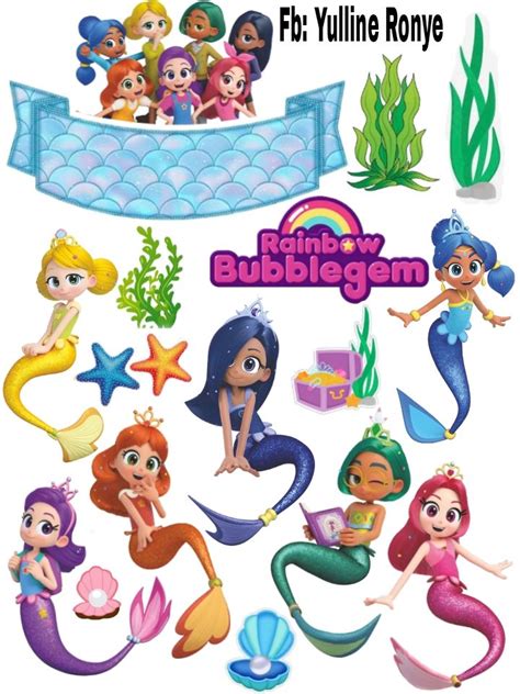 topper rainbow Bubblegem | Kartu bayi, Tema ulang tahun anak, Tema ...