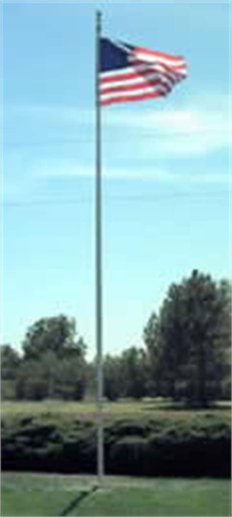 Tapered Aluminum Flagpoles External Halyard Patriot Colors