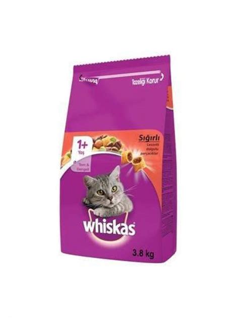 Whiskas Biftekli ve Havuçlu Yetişkin Kedi Maması 3 8 Kg