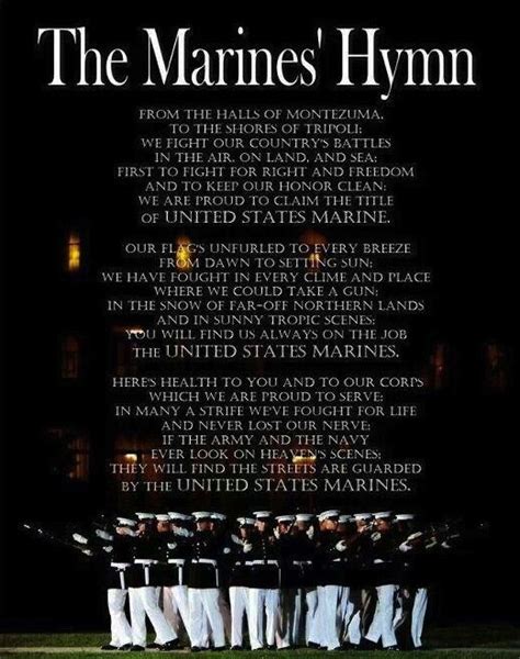 The Marines Hymn ☆ Marines Hymn Usmc Quotes Us Marine Corps