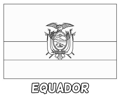 Desenhos De A Bandeira Do Equador Para Colorir E Imprimir