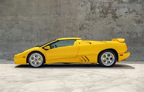 Wallpaper car, Lamborghini, yellow, Diablo, side view, Lamborghini ...