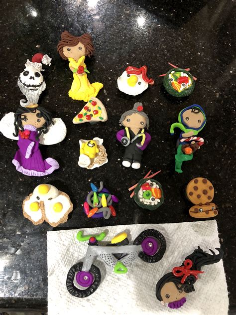 Refrigerator Magnets Polymer Clay Modeling Dough