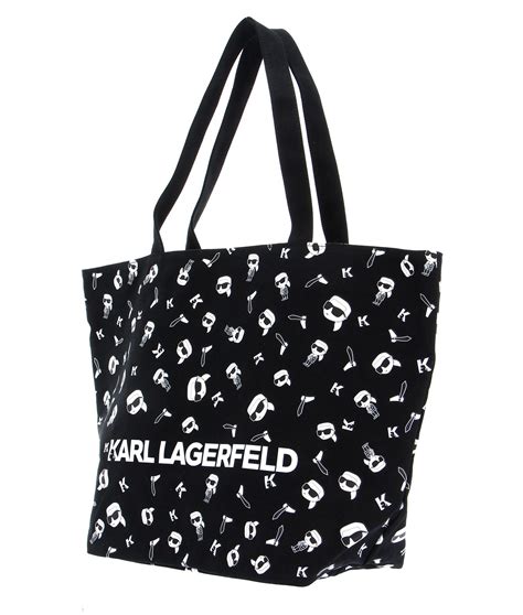 Karl Lagerfeld Shopper Bag K Ikonik Aop Canvas Shopper Black