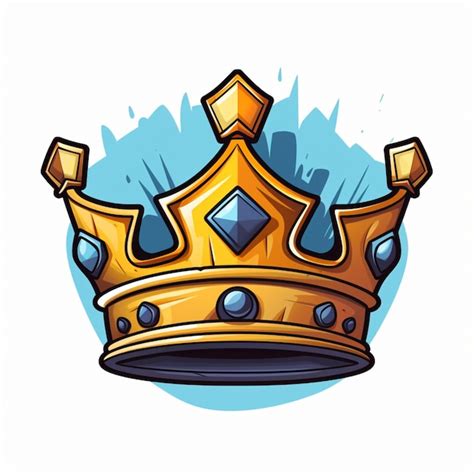 Premium AI Image | crown king cartoon logo