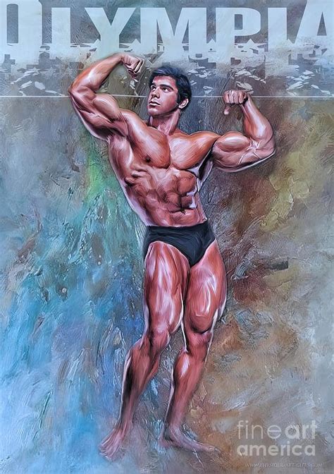 Lou Ferrigno Mr Universe Bodybuilding Art Painting By Lee Brandon