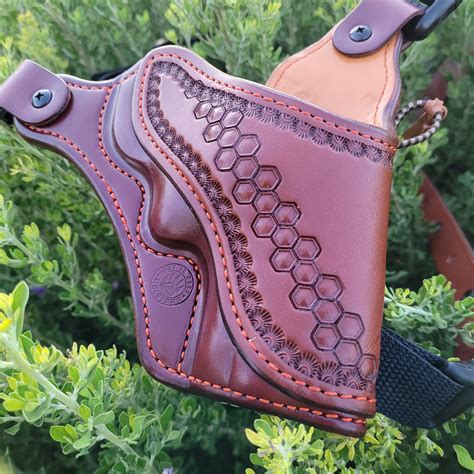 Ruger Alaskan Kodiak Chest Holster Mah Brn Burnt Orange Stitching Part Justincaseholsters