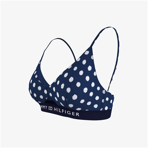 Tommy Hilfiger Rp Puantiyeli Kad N Mavi Bikini St Kadin Mayo Bikini