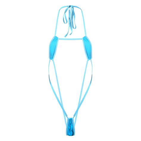 Sexy Slut Bikini Swimsuit One Piece Shiny Metallic Monokini Beach Slutty Swimwear Micro Set