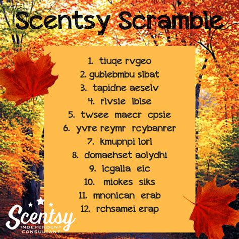 Scentsy World Scramble Scentsy Scentsy