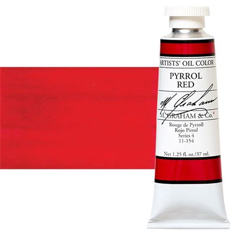 M Graham Oil Color Oz Ml Pyrrol Red Jerry S Artarama