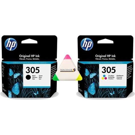 Pack 2 Cartouches HP305 HP 305 Noir Et Couleur Pour HP Envy 6010 6012