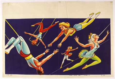 Lot Detail 1960s Circa Globe Poster Corp Flying Trapeze Artists